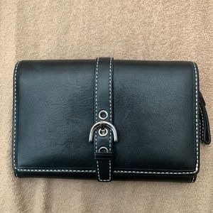 Coach wallet, black leather